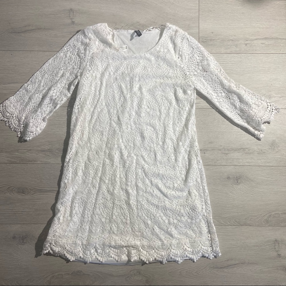 White lace dress